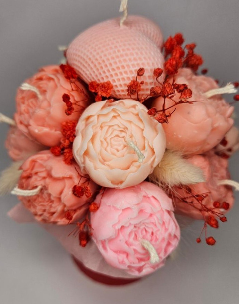 Bukiet wdzięczności - flowerbox ze świec