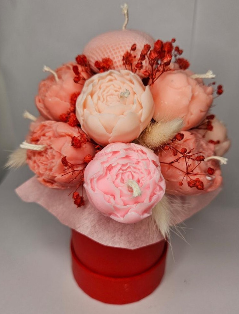 Bukiet wdzięczności - flowerbox ze świec